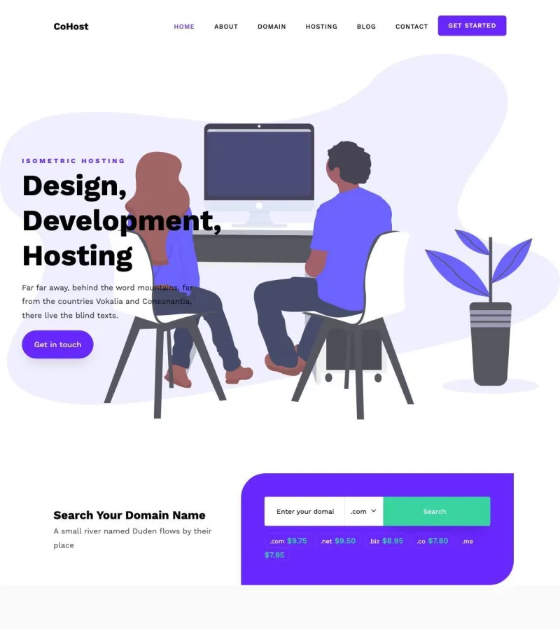 WebPro Hosting Web Developer template