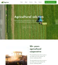 agrica mini website template desktop screenshot