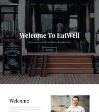 eatwell mini website template desktop screenshot