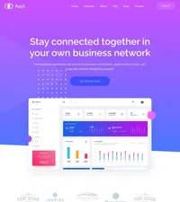 appli mini website template desktop screenshot