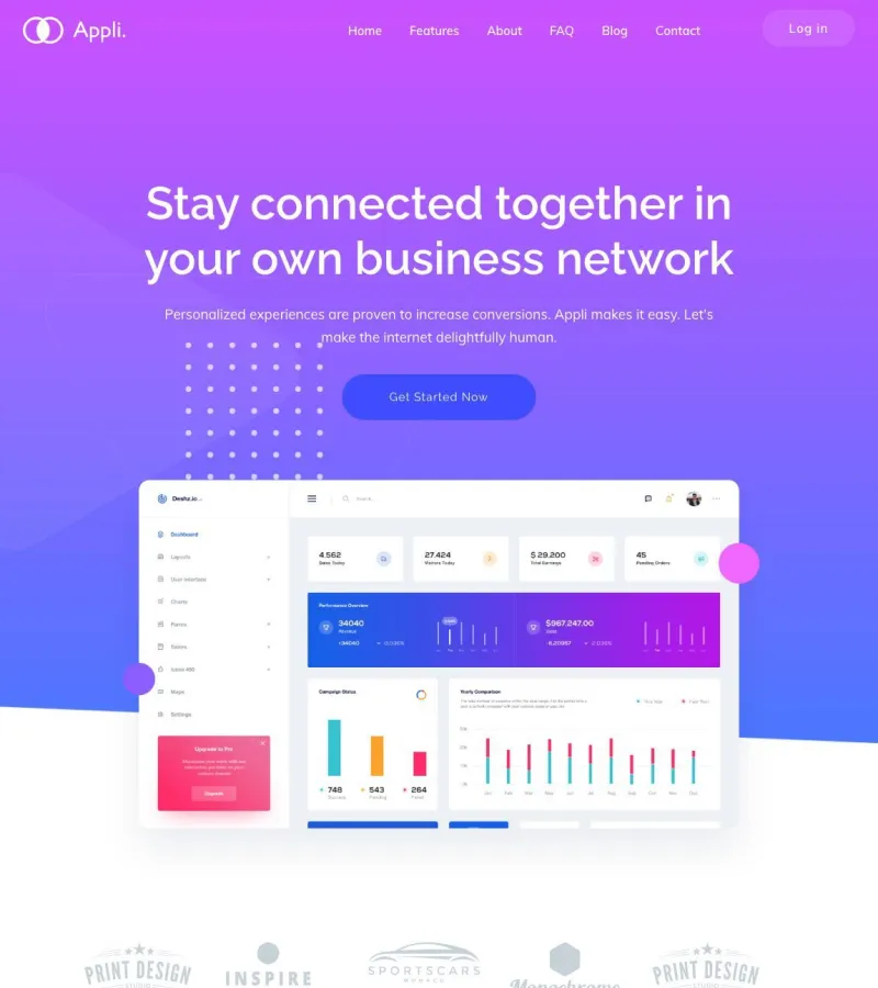 Appli Landing Page template