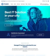 itlock mini website template desktop screenshot