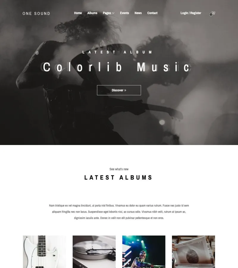 One Sound Photographer template