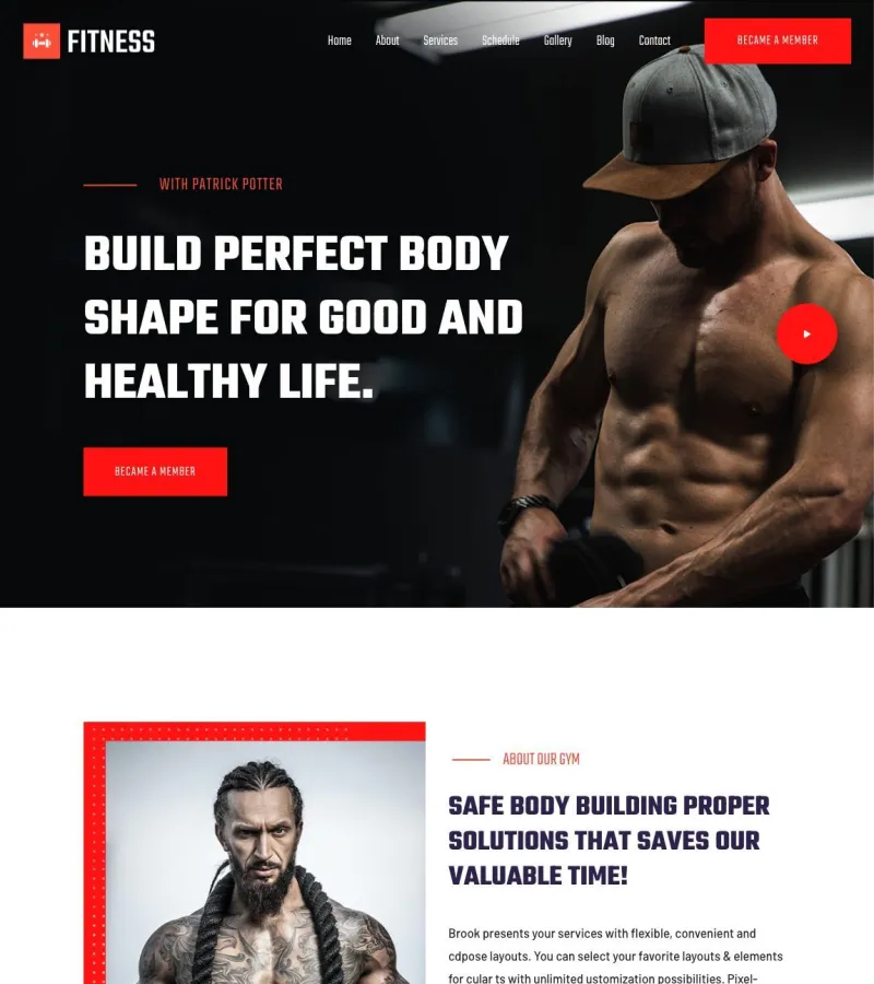Fitness Fitness Trainer template