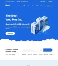 hami mini website template desktop screenshot