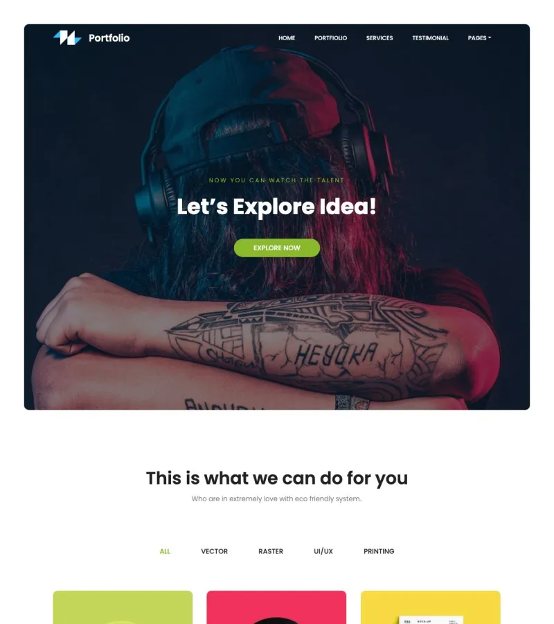 Portfolio Web Developer template