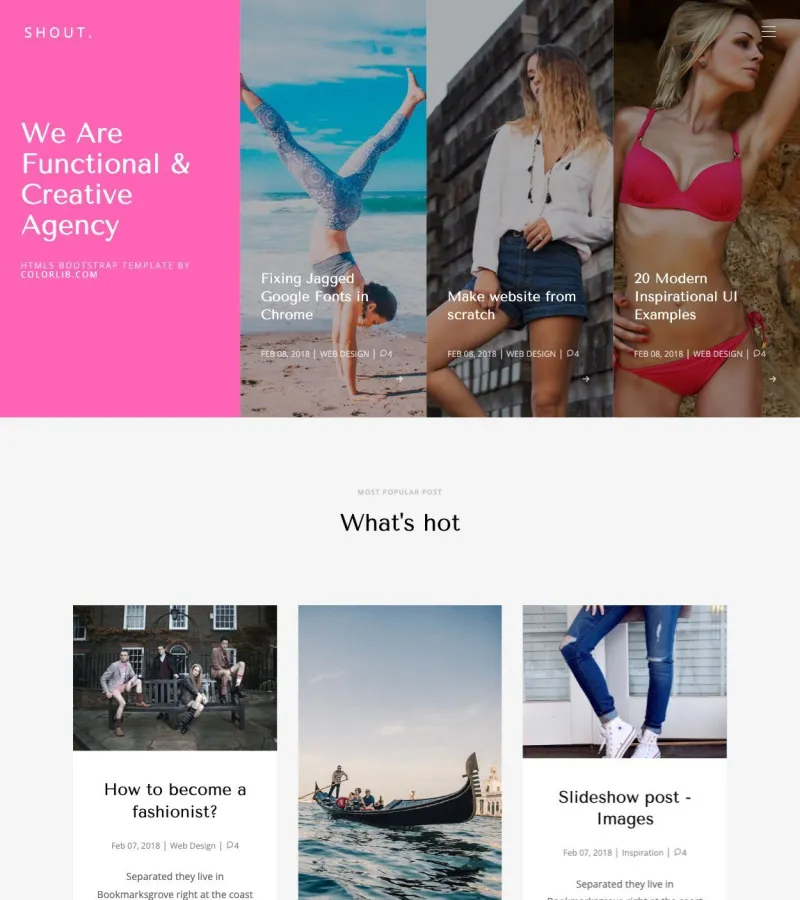 Shout Photographer template