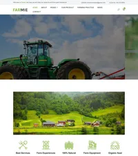 farmie mini website template desktop screenshot