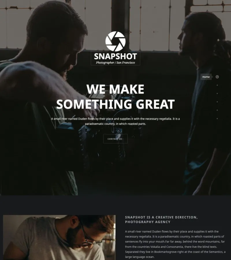 Snapshot Photographer template