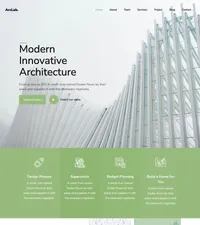 archlab mini website template desktop screenshot