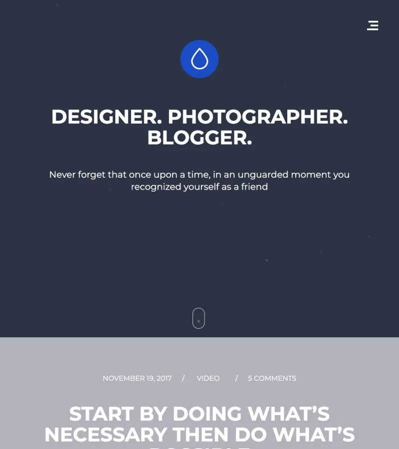 Droppler website template desktop screenshot