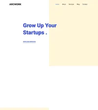 arcwork mini website template desktop screenshot