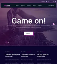 endgam mini website template desktop screenshot