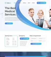 medart mini website template desktop screenshot