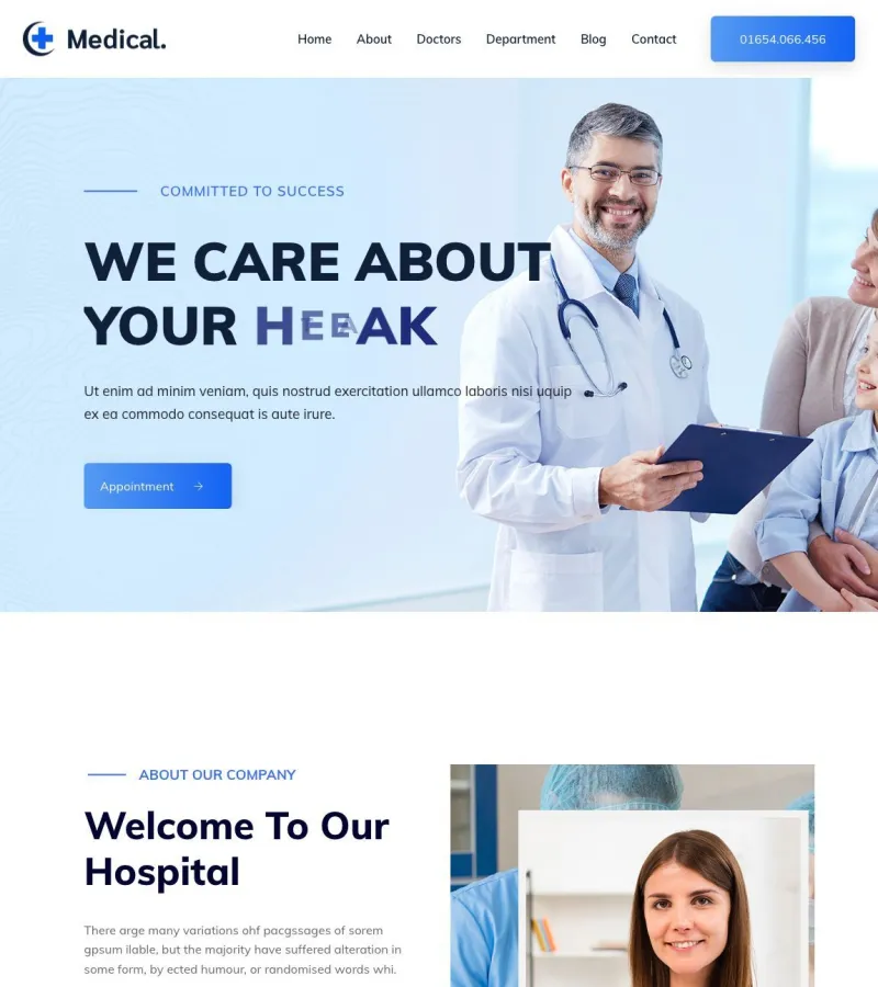 medicalcenter website template desktop screenshot