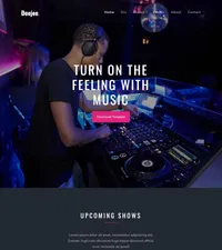 deejee mini website template desktop screenshot