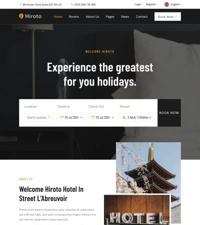 Hiroto Hotel template