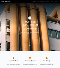 industries mini website template desktop screenshot