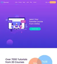 edumark mini website template desktop screenshot
