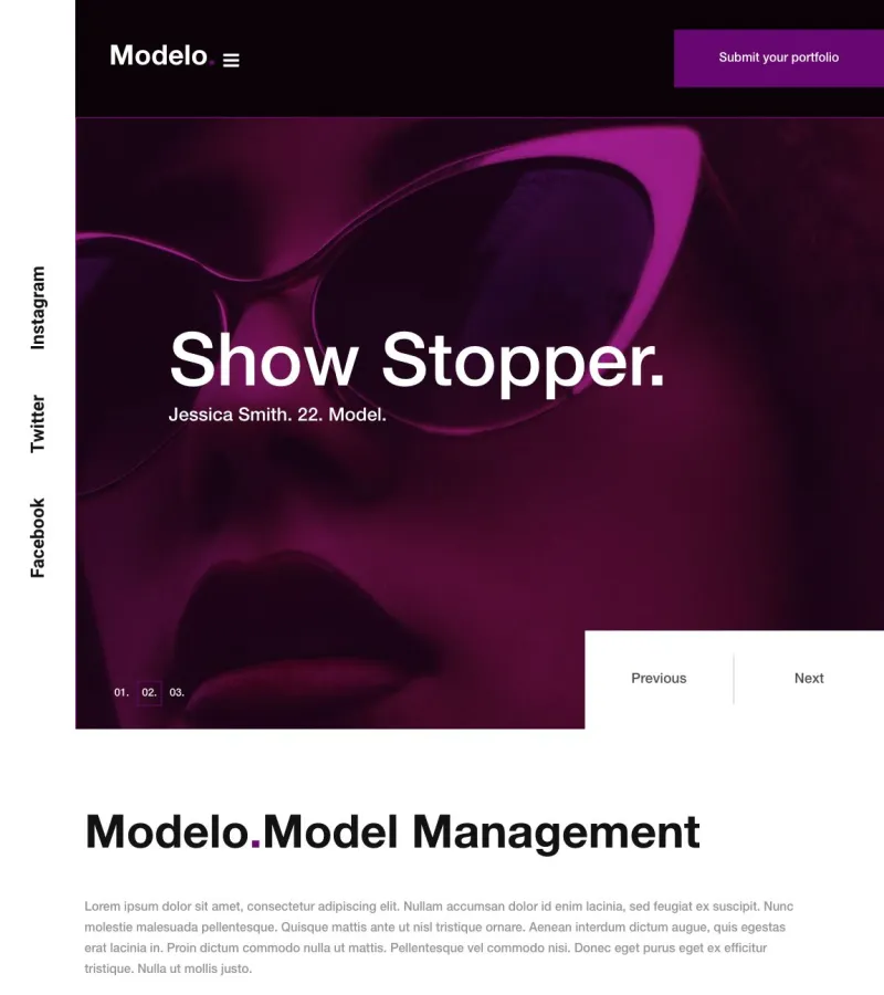 Modelo Photographer template