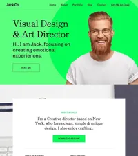 jackco mini website template desktop screenshot