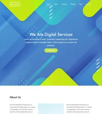 services mini website template desktop screenshot