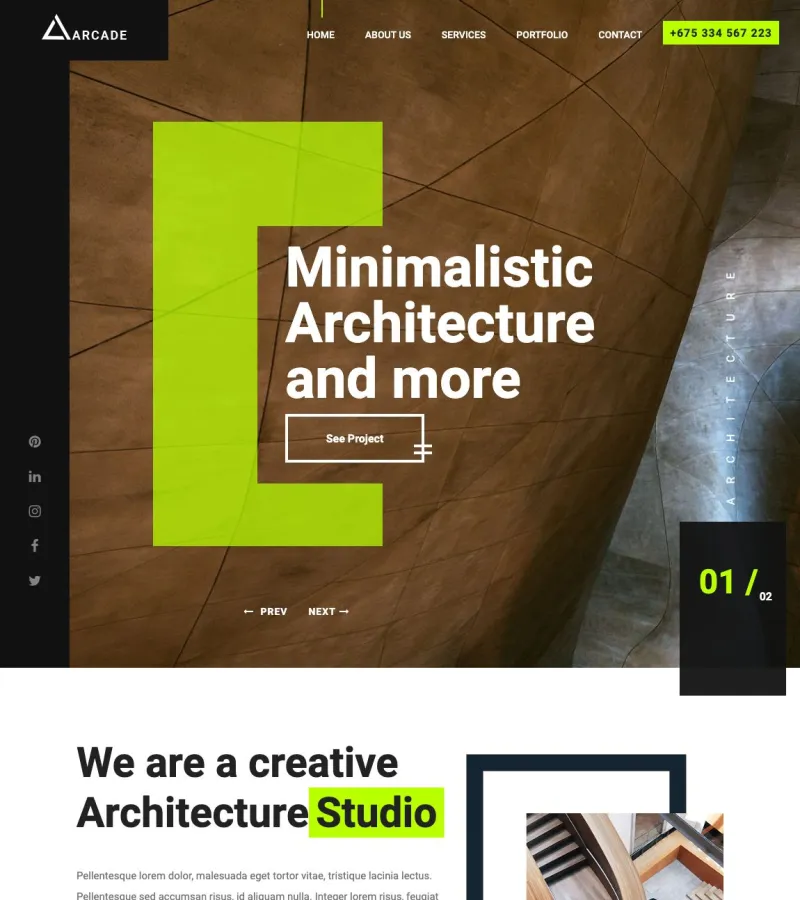 Arcade Construction Company template