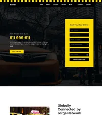 taxi mini website template desktop screenshot