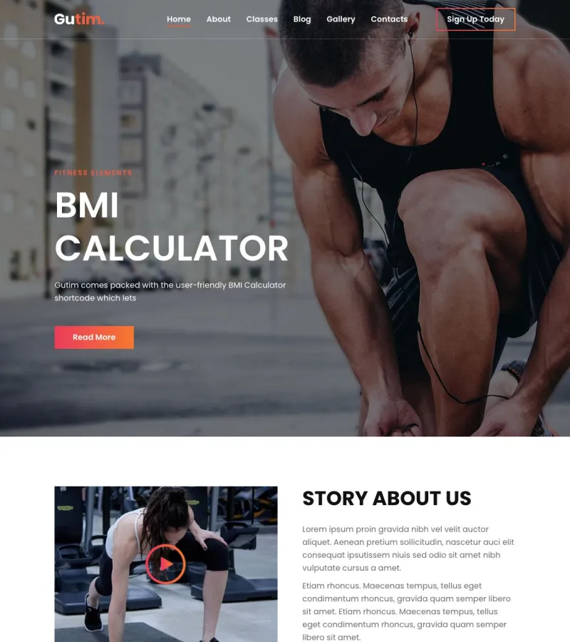 gutim website template desktop screenshot
