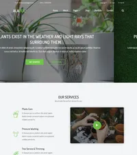alazea mini website template desktop screenshot