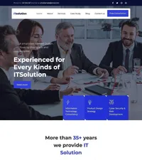 it-solution mini website template desktop screenshot