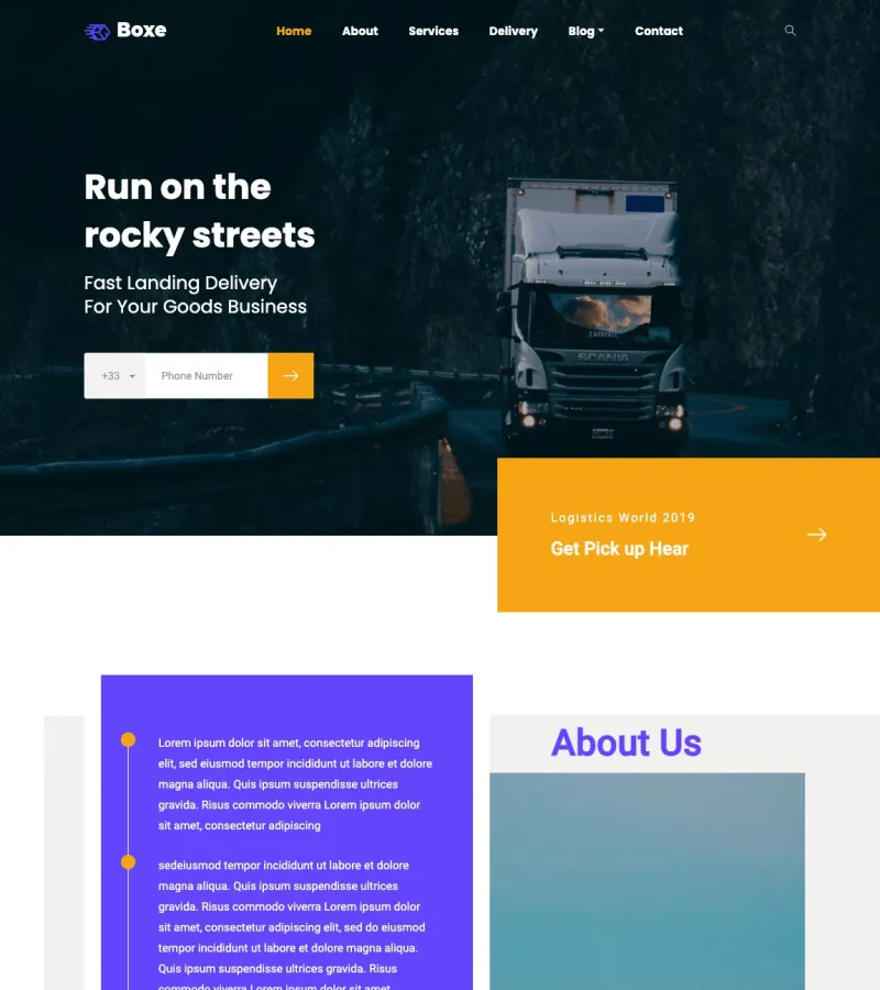 Boxe Web Developer template