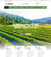 farmland mini website template desktop screenshot
