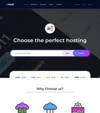 bhost mini website template desktop screenshot