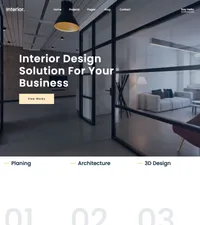 interior-2 mini website template desktop screenshot