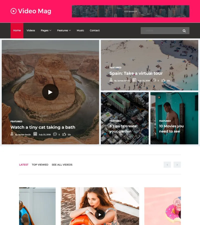 VideoMag Landing Page template