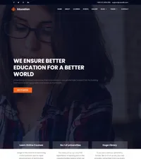 education mini website template desktop screenshot