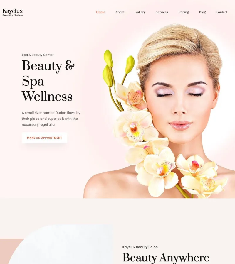 kayelux website template screenshot