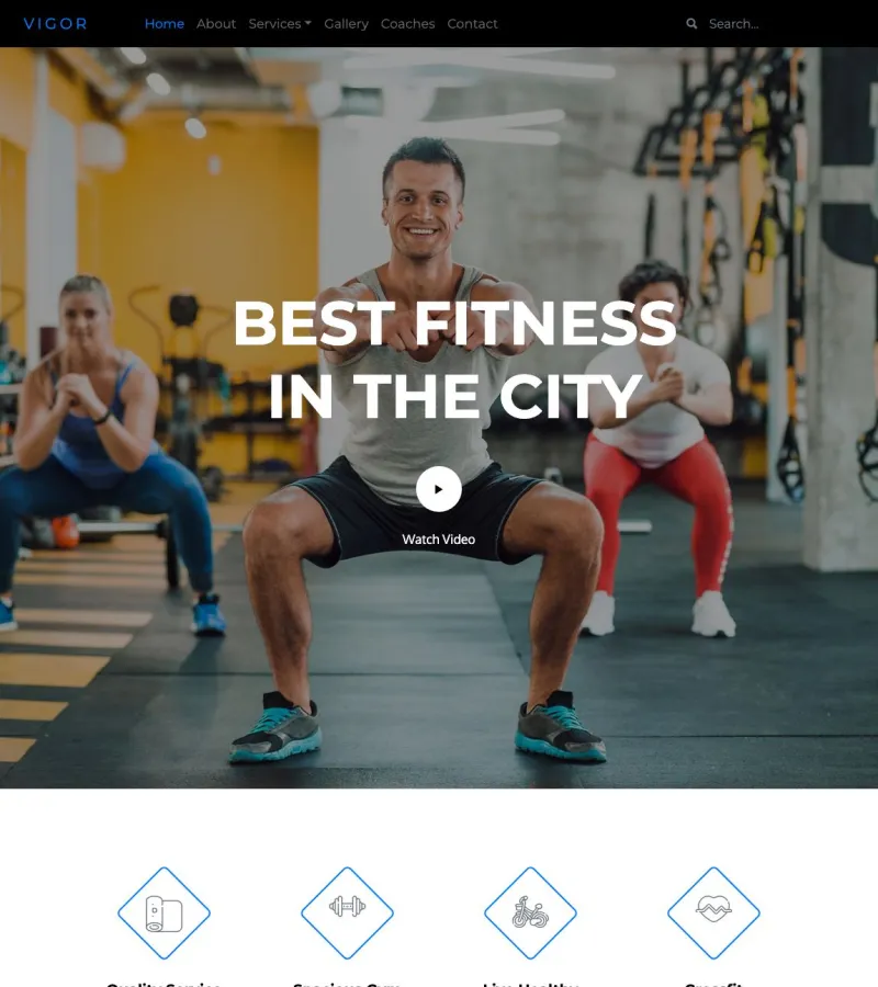 Vigor Fitness Trainer template