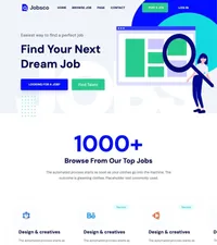 jobsco mini website template desktop screenshot