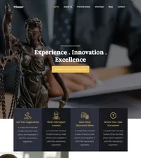 whisper mini website template desktop screenshot