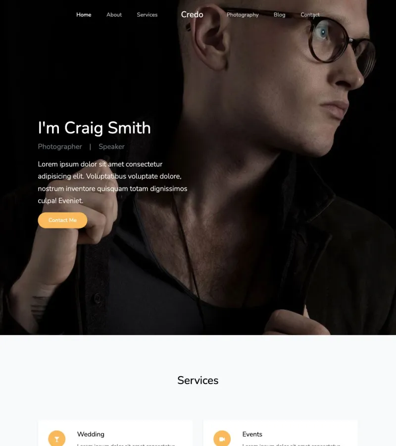 Craig Smith Photographer template