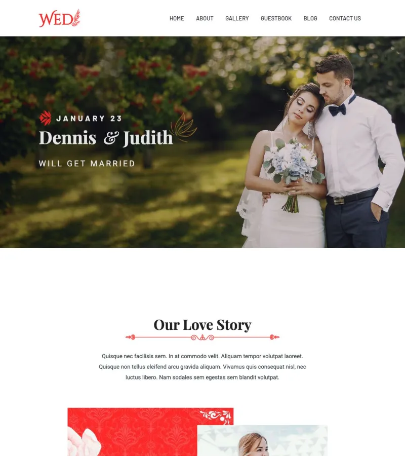 Wed Wedding Planner template