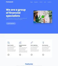 framework mini website template desktop screenshot