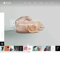 studio mini website template desktop screenshot