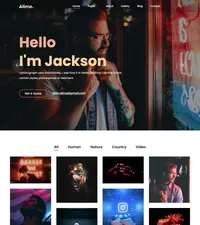 alime mini website template desktop screenshot