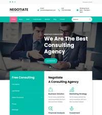 negotiate mini website template desktop screenshot