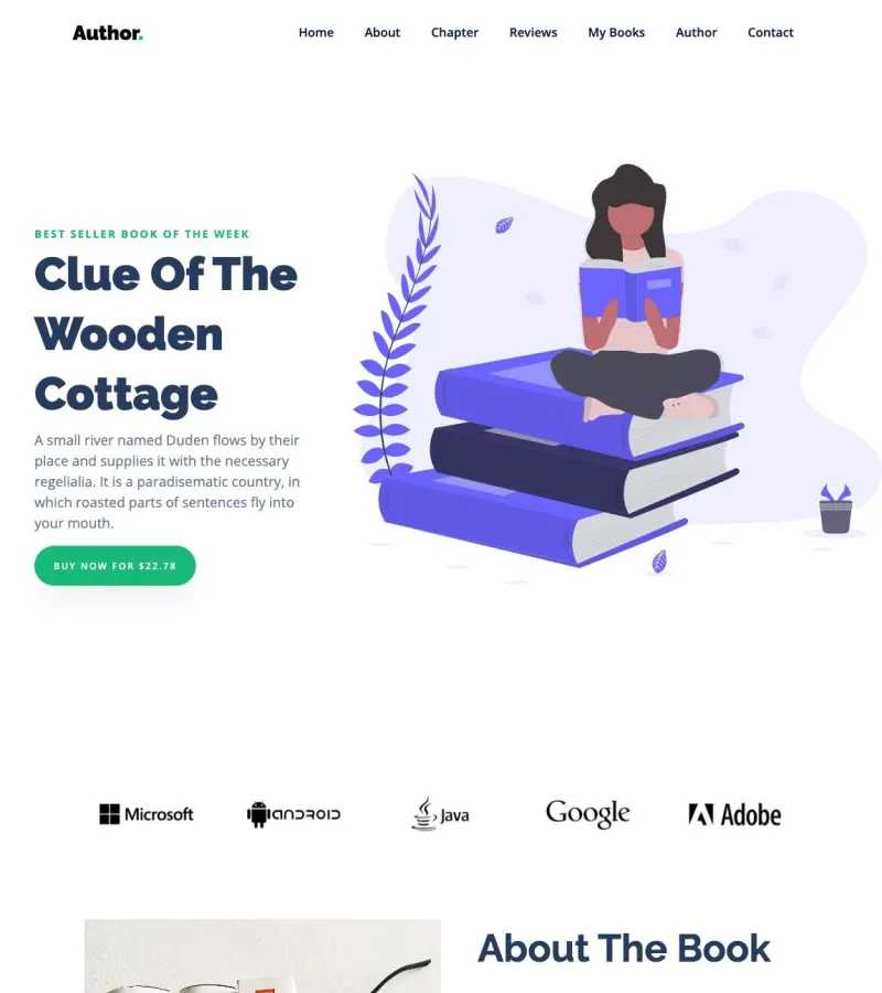 Author Bookstore template