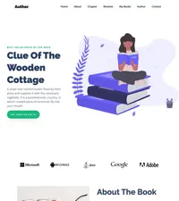 author mini website template desktop screenshot