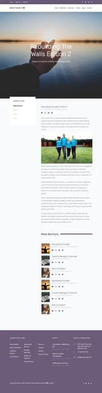 brotherlylove mini website template desktop screenshot